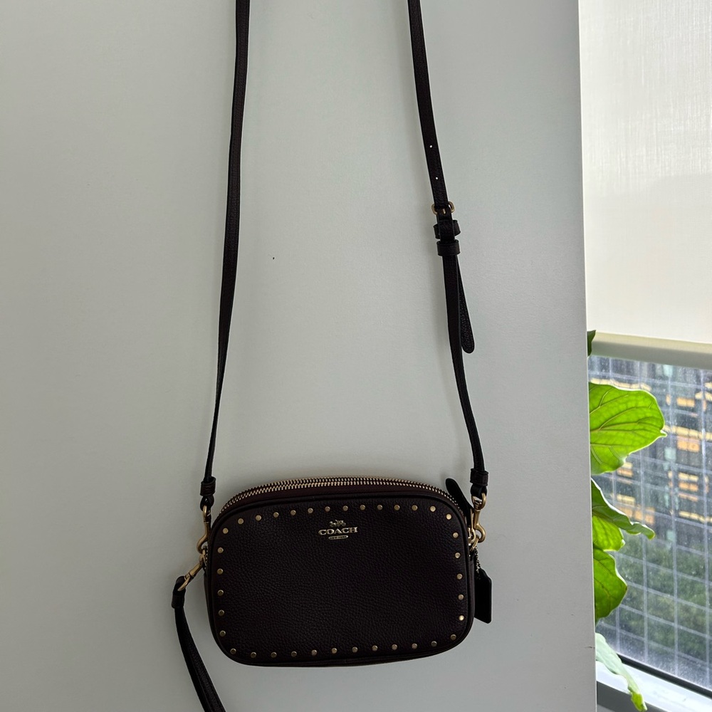 NIB Coach - Sadie Crossbody Clutch with Rivets